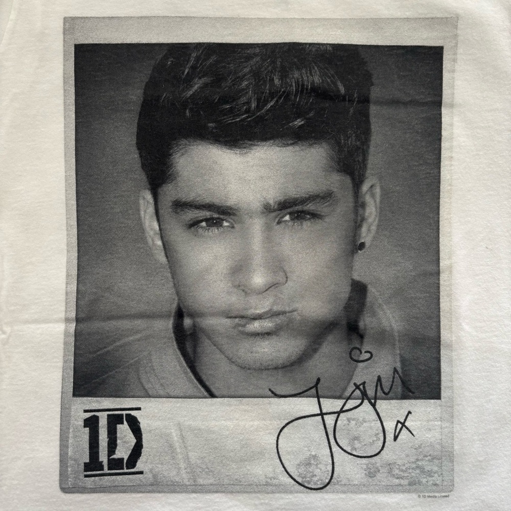 RARE Zayn Malik 1D One Direction Collectible Polaroid Juniors T-Shirt